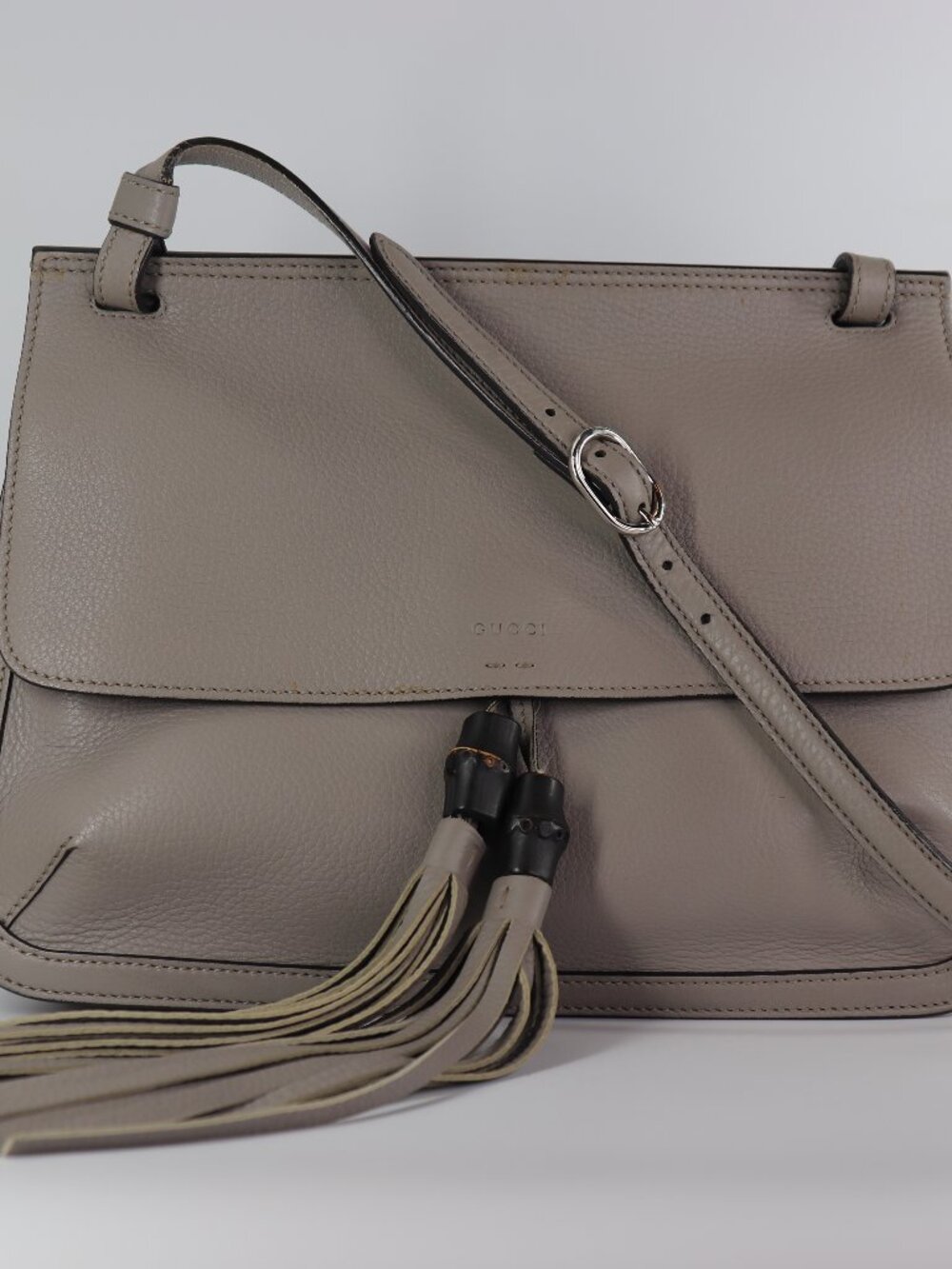 Gucci Cellarius Calfskin Medium Bamboo Daily Flap